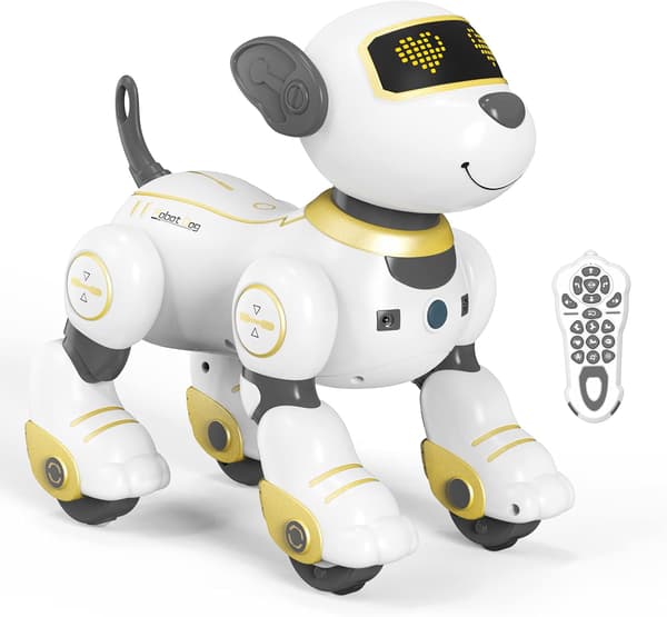 Fjernstyrt Robot Hundeleketøy for Barn, Programmerbar Robot Pu