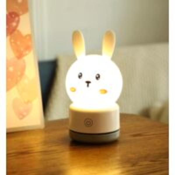 Silikon nattlys Mini skrivebordslampe USB-lading Lysende