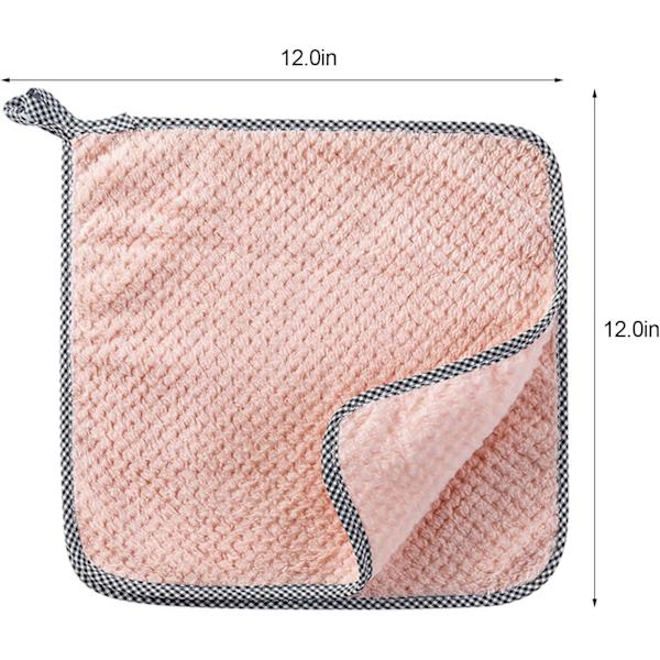 4 Styk Bomulds Køkkenhåndklæder, 30cm x 30cm, Super Bløde