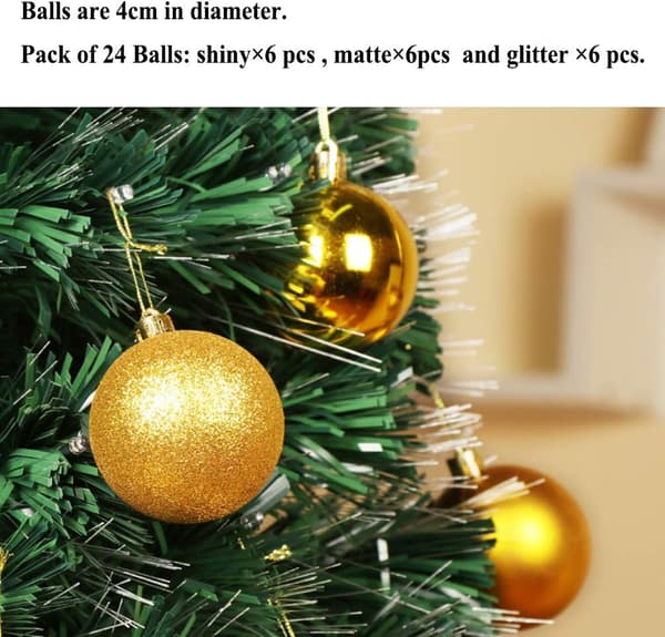 Gull Julekuler, Julepynt, Plastdekorasjon