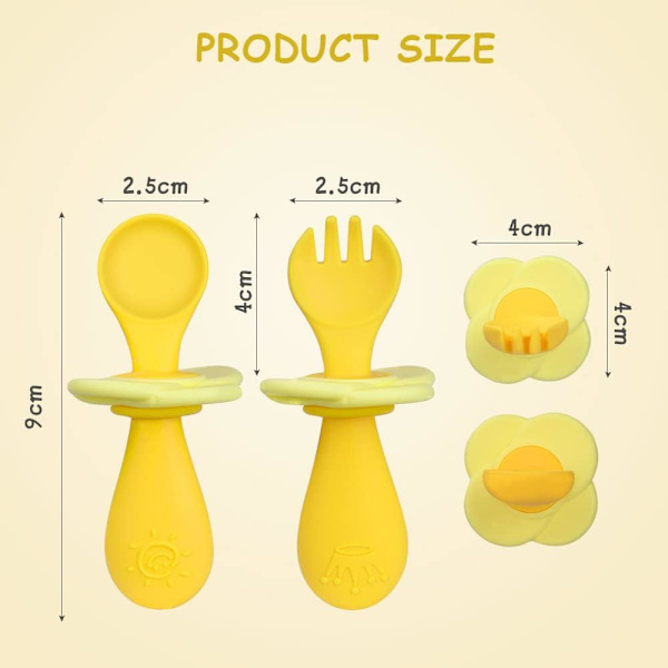 Ergonomisk Bebisbestick, Bebissked och Gaffelset för att Uppmuntra