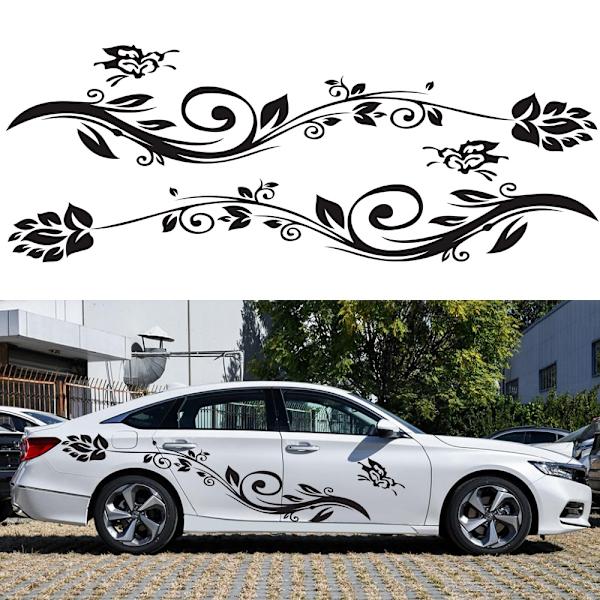 Bilsidesticker, Butterfly Blomst Bilsidesticker P