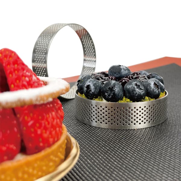 3 stk. rustfrit stål mousse ring runde stanse tårn ring