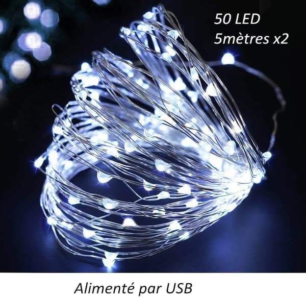 USB LED Lysguirlande - Vandafvisende IP65, Dekoration Kobbertråd