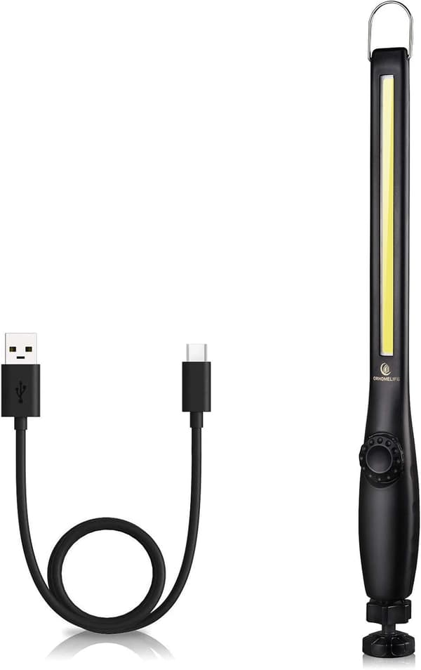 LED arbeidslys - 750 lumen oppladbar COB arbeidslys, med strøm
