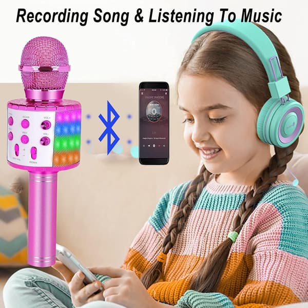Bluetooth Karaoke Mikrofon för Barn och Vuxna: Trådlös Karaoke Mi