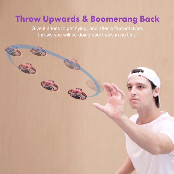 Drone Hovering Flygande Spinner Boomerang Fidget LED-Ljus Leksak för Barn