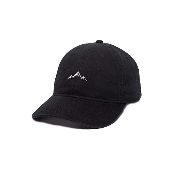 Baseball Cap til mænd - Justerbar afslappet pasform Dad Cap Bomuld (sort)
