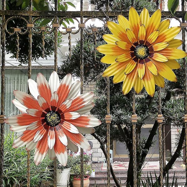 Metall Blomväggdekor, Stor Daisy Metall Blomväggkonst, G DXGHC