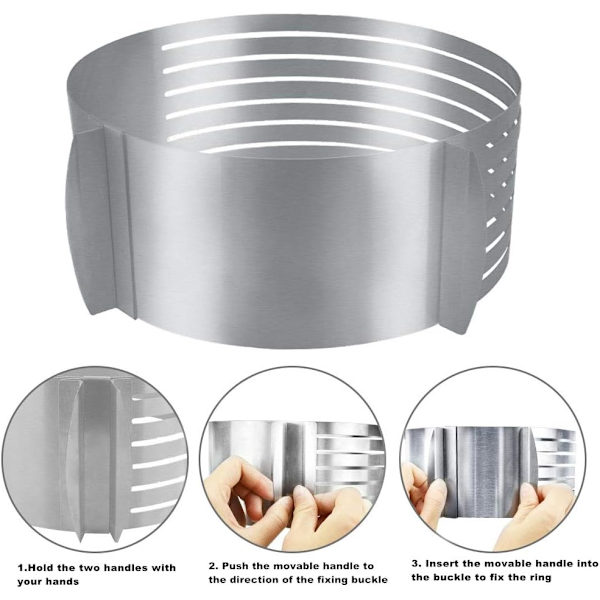 Kage Ring 6 til 8 Tommer Justerbar Rustfrit Stål Rundt Sponge C