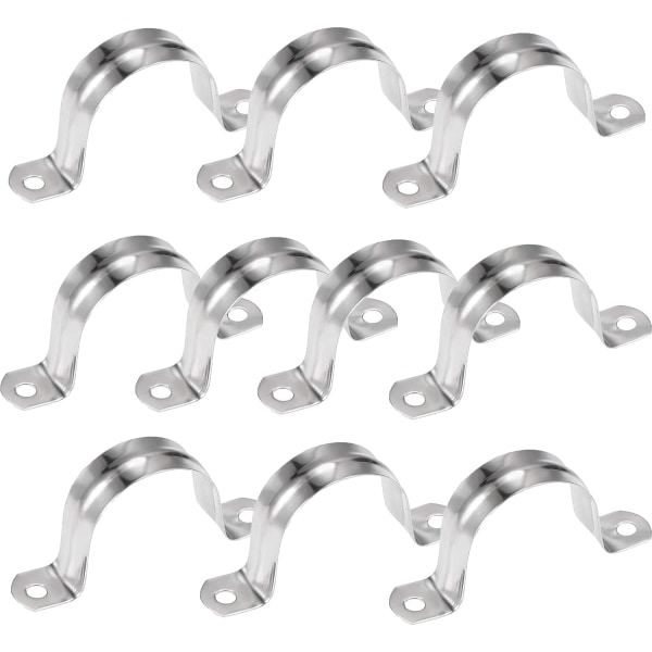 20 2-hole U-shaped pipe clamps 304 stainless steel rigid pipe cla