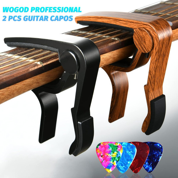 2 set folk/elgitarr stämningsklämmor aluminiumlegering trä