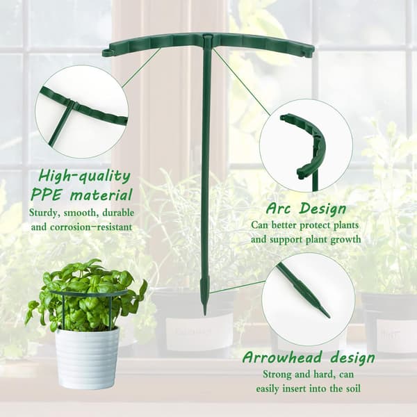 (14 * 14cm) 15 stk. Plante Støttepinde Halvrunde Plante Støttepinde Pl