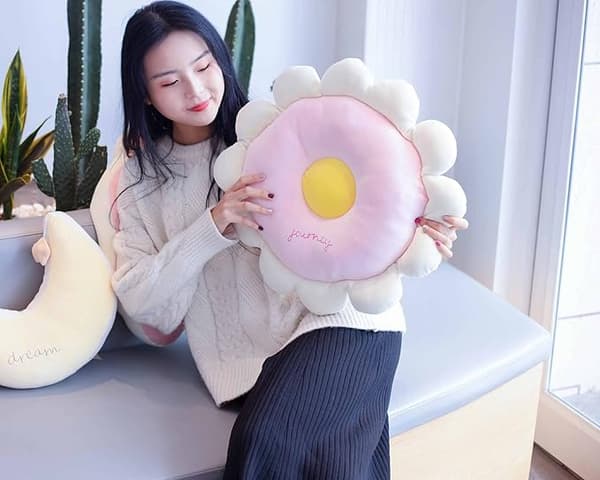 Plush Kudde i Blomform, Bekväm Blomformad Plyschkudde DXGHC