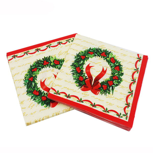 Christmas party supplies Christmas wreath disposable paper tow