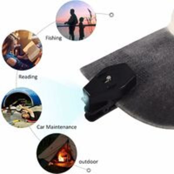 2 st Universella Flexibla Super Ljusa LED-klämmor Mini Boklampa