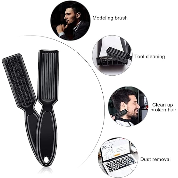2 stycken barberbladrengöringsborste hårklipparborste nagelborste