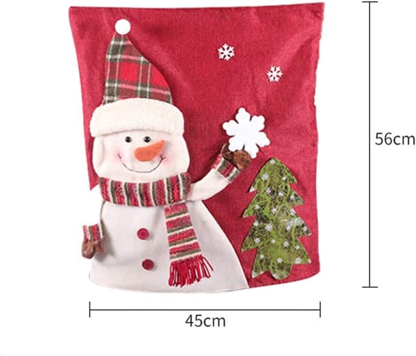 3 st julstolsöverdrag, julstolsöverdrag tvättbara tomte