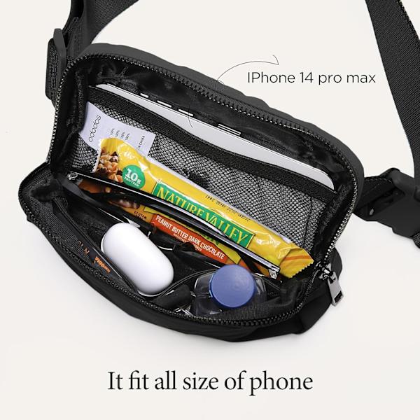 Unisex Mini Bæltetaske med Justerbar Rem Lille Fanny Pack til W