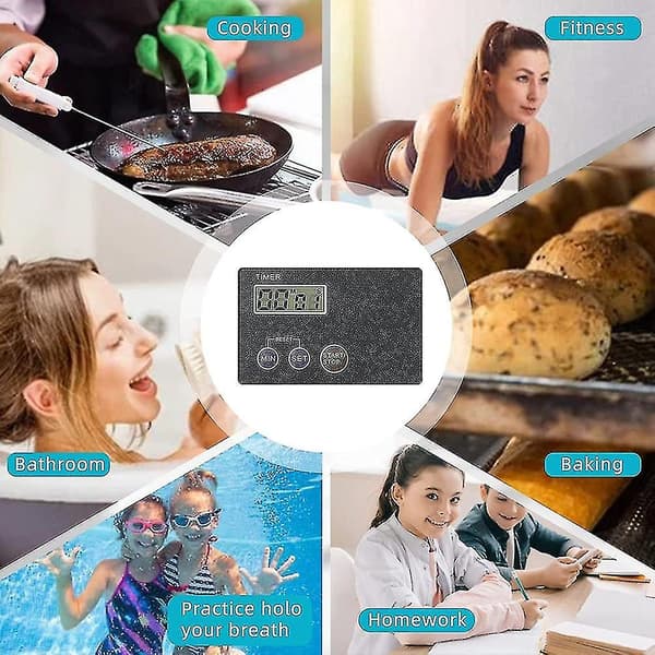Timer Kreditkortsstorlek Digital Nedräkningstimer Magnetisk Baksida DXGHC
