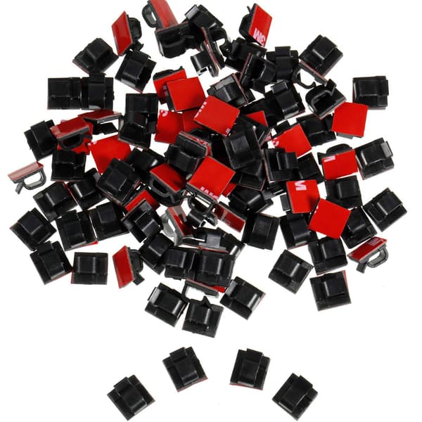 20-pakks Svart Selvklebende Mini Kabelholder