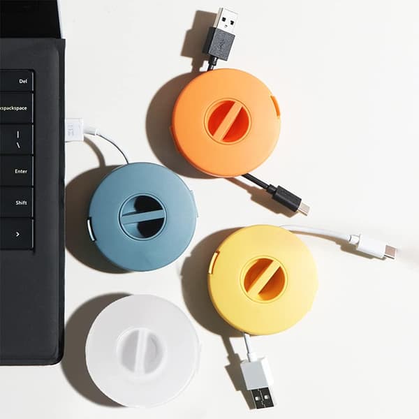 4-pakke Tomme Utvidbare og Kompakte Hodetelefonkabelorganiserere - for USB