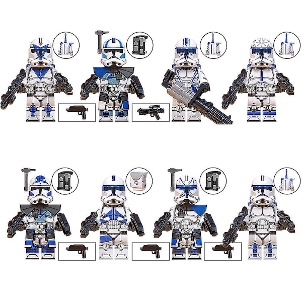 8 kpl/setti Star Wars -hahmot Minifiguuri Kootut Minirakennuspalikka Lelut Lahjat