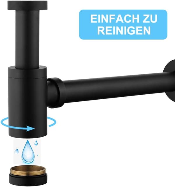 Messingavløpsrør, Universal Design Trap 1 1/4 x 32mm, Justerbar A