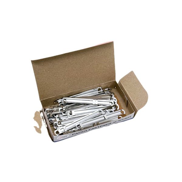 100 Set Metalliska Stiftfästen 8cm 2 Hål Anti-korrosion Pap