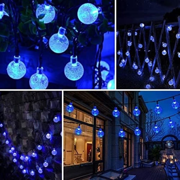 Solcellsdrivna Fe-Ljus, 20 LED 5M/16.4FT Solcellssträngljus Vattentäta