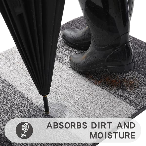 Innendørs dørmatte (grå), 20x32 sklisikker absorberende smussfanger, Abs