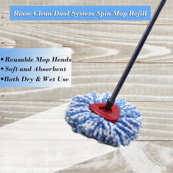 Cleaningtool Spin Mop -Vaihtosuulake, Mop-Vaihtosuulake Rinsille