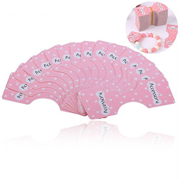 100 st / Sats 9 cm x 3,5 cm Roséguld Smyckes Pappkort Armband Halsband DXGHC