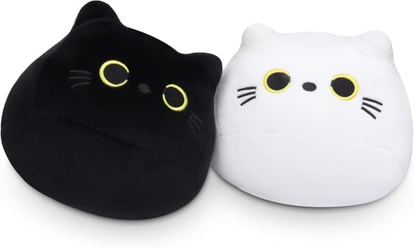 Plush Kat 2 stk Søde Killing Fyldte Dyr Blødt Legetøj, Kawaii Kat