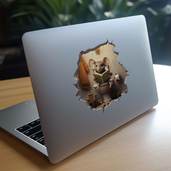 Hiiren WC:ssä - Hiirireiän Tarra - 3D Seinä