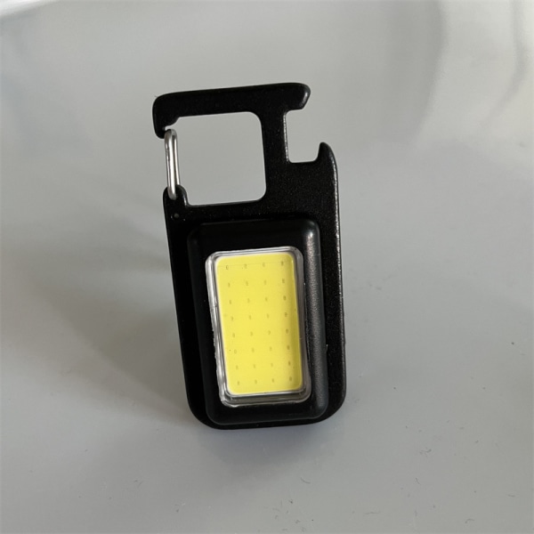 Mini multifunktionell nödlampa med nyckelring, bärbar, USB
