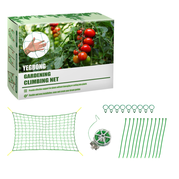 Plant klätternät, grön trädgårdsskötsel Tomat Passionsfrukt Grape Si