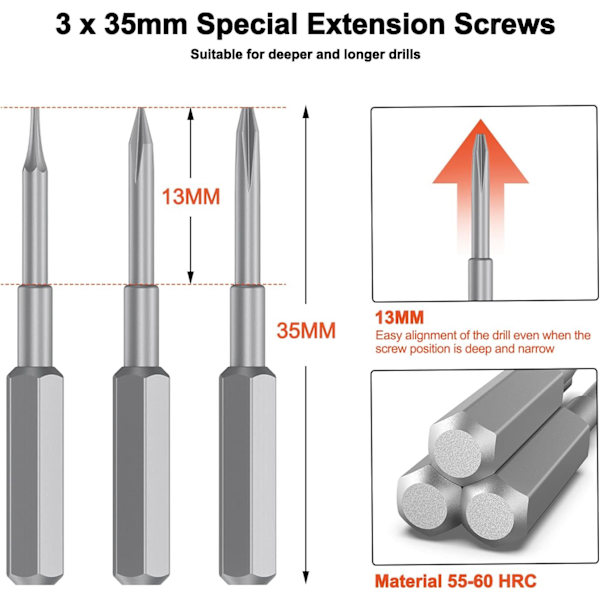 130-i-1 Precision Bitsats, Torx Skruvmejselset, Precision Skruv