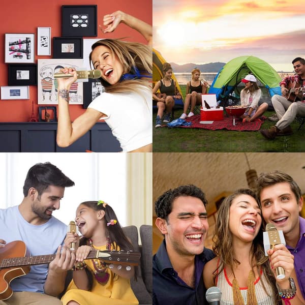 Trådlös Bluetooth Karaoke Mikrofon, 10W Större Volym, Mer Bas