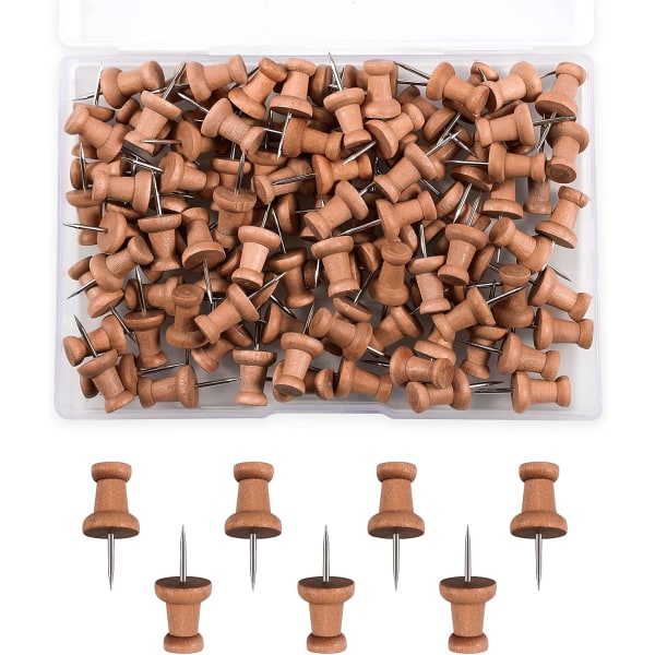 100 stk. Tre Push Pins Kartnåler Markeringspinner Kart Push Pins wi