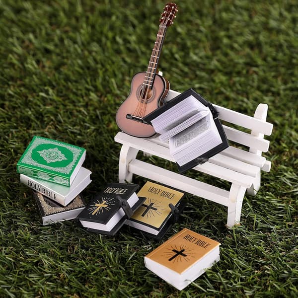 Dockhus Miniatyr Bibelsats, 14 stycken Mini Dockhusbok 1:12