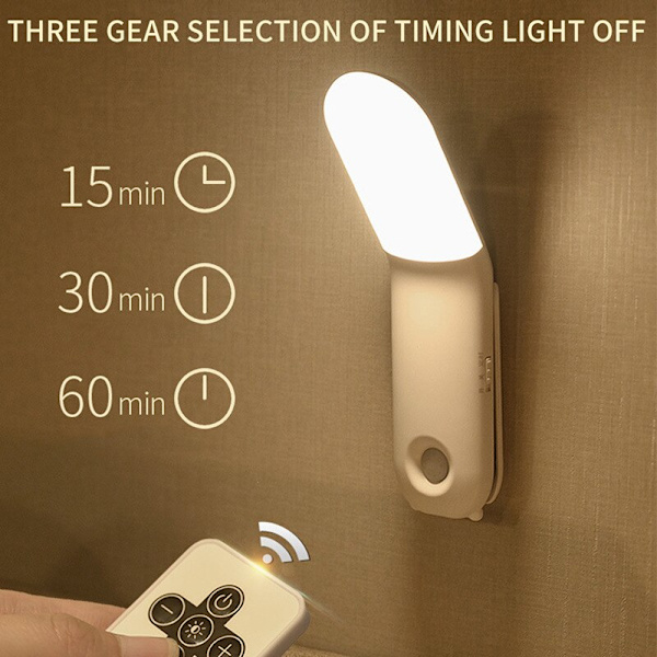 Bevegelsesaktivert nattlys Magnetisk LED-lampe Lys Vegg Soverom Hjem Dekor