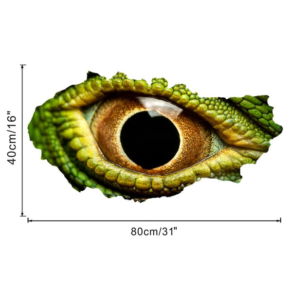 3D Broken Wall Vision Dinosaur Lizard Eyes Veggdekor