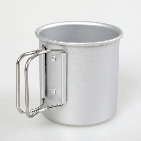 Fällbar liten tekopp för utomhuscamping, bärbar ultralätt aluminium