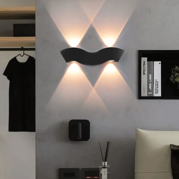 Ny vandtæt LED væglampe gårdhave balkon hegn søjlelampe