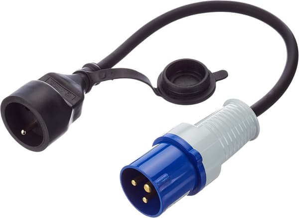 ECEEC3M adapterkabel med stickkontakt till CEE-kontakt, längd 40 cm