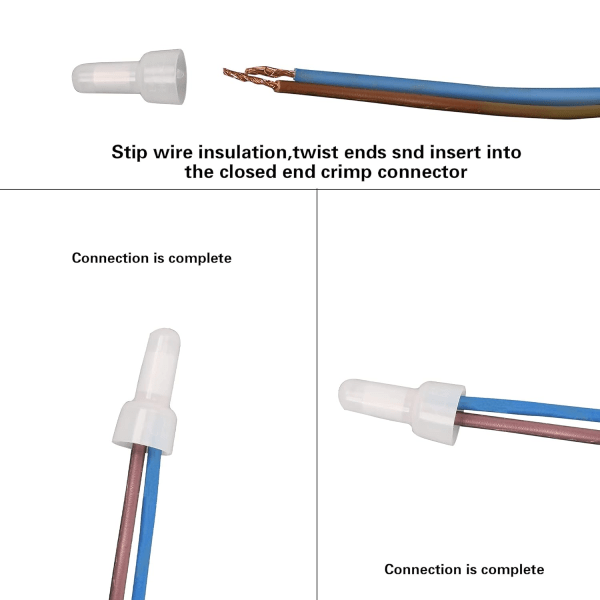 Kabelkabel Crimp Cap CE1-kabel 22-16 AWG Wire End Crimp-kabel Stäng