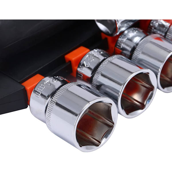 12-delad 1/2\" hylsesats, 8-24mm metrisk med 24-tandad snabb