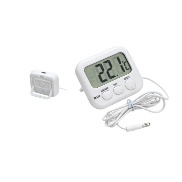 1 st Digital LCD Termometer Utomhus Inomhus Hygrometer Luftfuktighet Cl