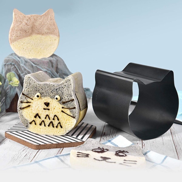 Toast Cake Form Non Stick Söt Katthuvud Rostat form Bröd DXGHC